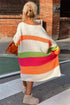 'Inara' V-Neck Long Sleeve Sweater Dress - Celes Fashion